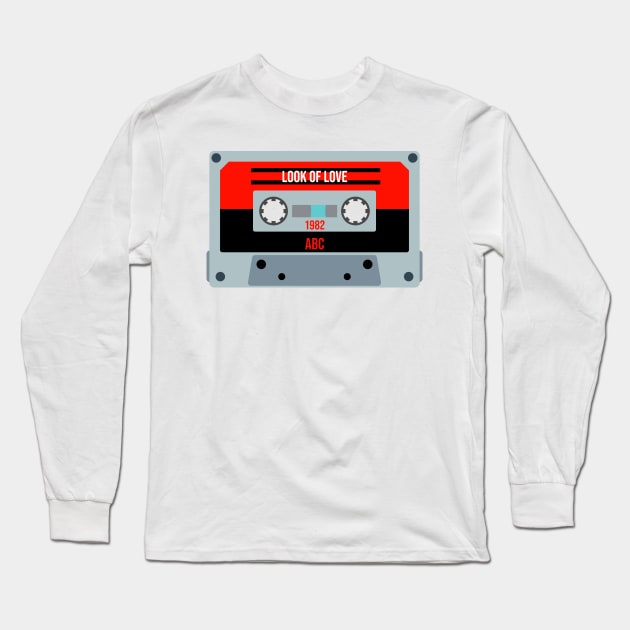 Look Of Love Classic Retro Cassette Long Sleeve T-Shirt by PowelCastStudio